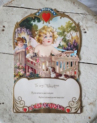 Large Vintage Fold-out Valentine - Free shipping in the U.S.!