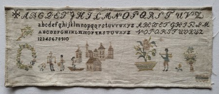 Lovely Unfinished Antique Sampler - SOLD